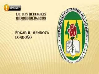 de los recursos hidrobiologicos
