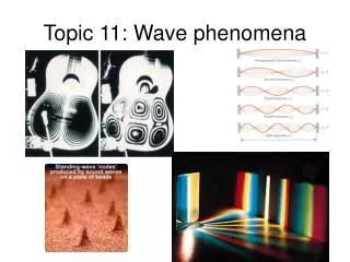 Topic 11: Wave phenomena