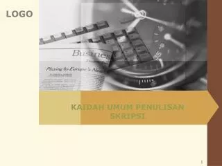 kaidah umum penulisan skripsi