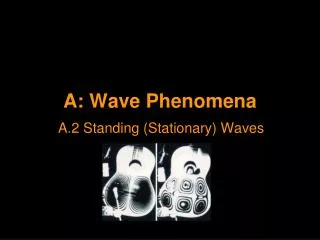 A : Wave Phenomena