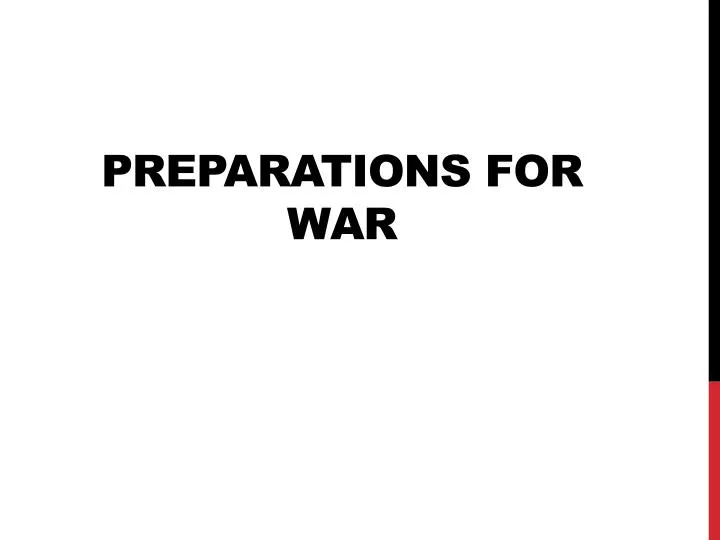 preparations for war