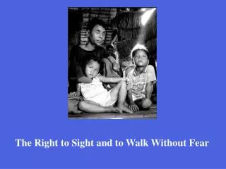 The Right to Sight and to Walk Without Fear