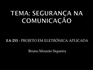 tema seguran a na comunica o