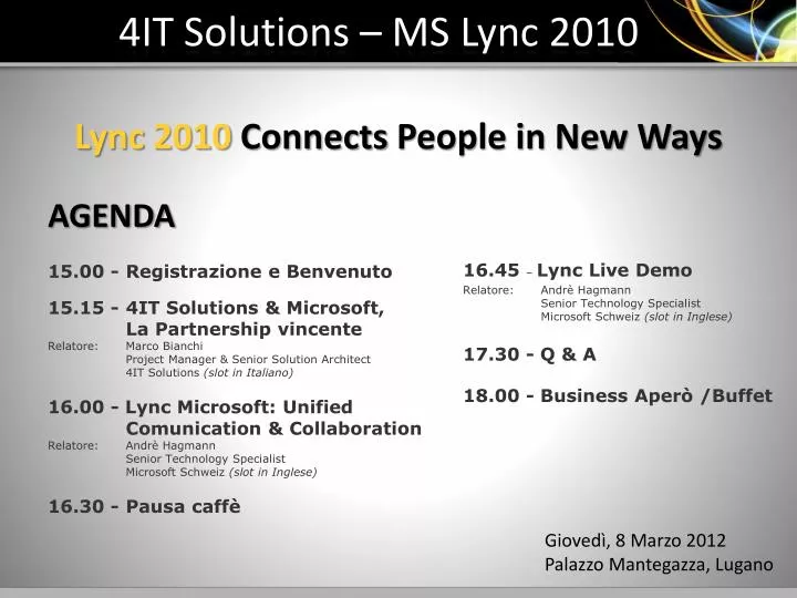 4it solutions ms lync 2010