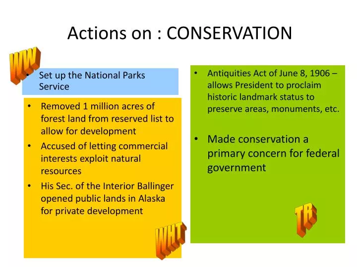 actions on conservation
