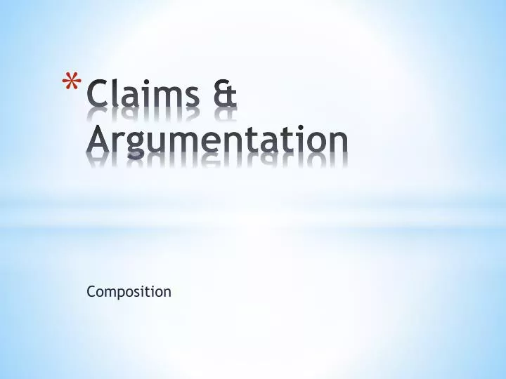 claims argumentation