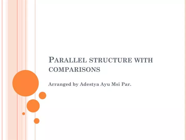 parallel structure with comparisons