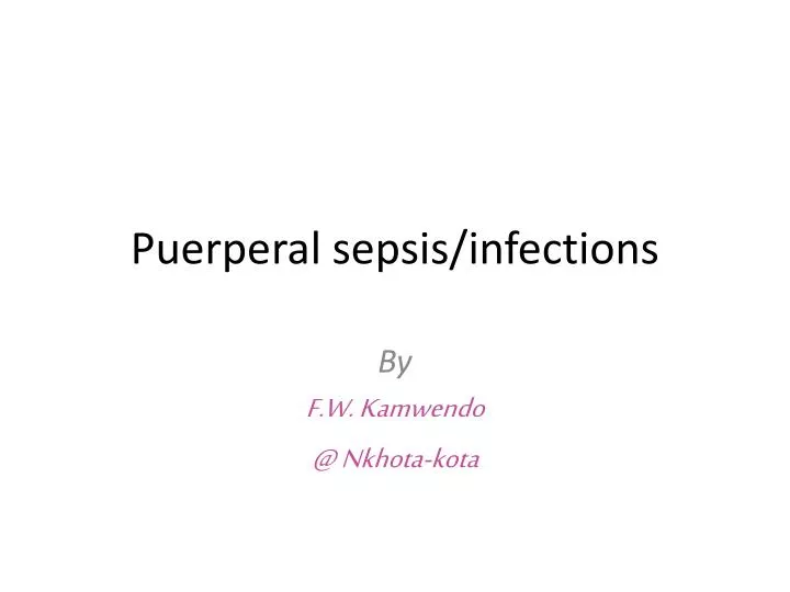 puerperal sepsis infections
