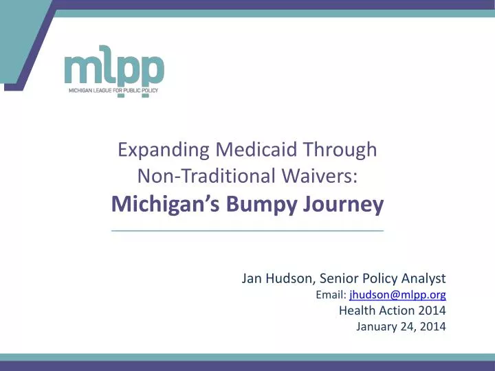 expanding medicaid through non traditional waivers michigan s bumpy journey