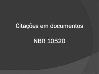 cita es em documentos nbr 10520