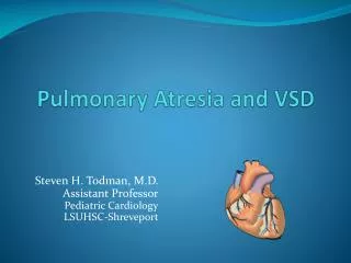 Pulmonary Atresia and VSD