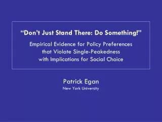 Patrick Egan New York University