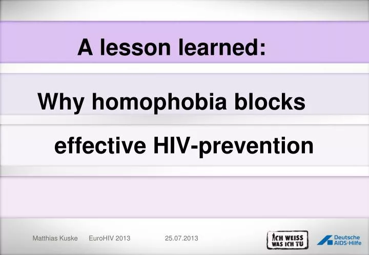 a lesson learned why homophobia blocks