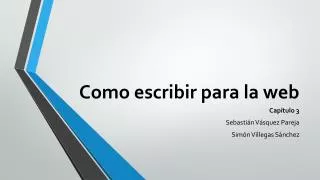 como escribir para la web