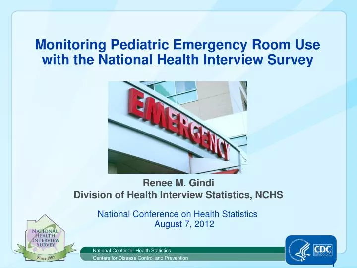 monitoring pediatric emergency room use with the national health interview survey