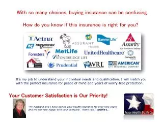 With so many choices, buying insurance can be confusing.