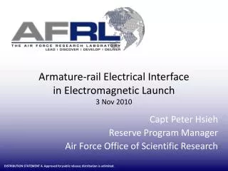 Armature-rail Electrical Interface in Electromagnetic Launch 3 Nov 2010