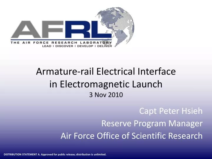 armature rail electrical interface in electromagnetic launch 3 nov 2010