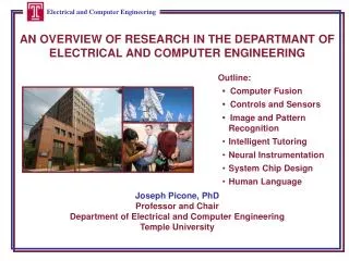 AN OVERVIEW OF RESEARCH IN THE DEPARTMANT OF ELECTRICAL AND COMPUTER ENGINEERING