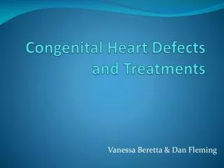 Congenital Heart Defects and Treatments