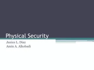 Physical Security