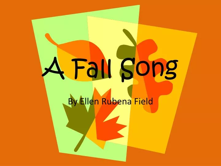 a fall song