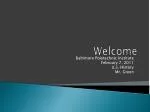 Welcome - slide 1