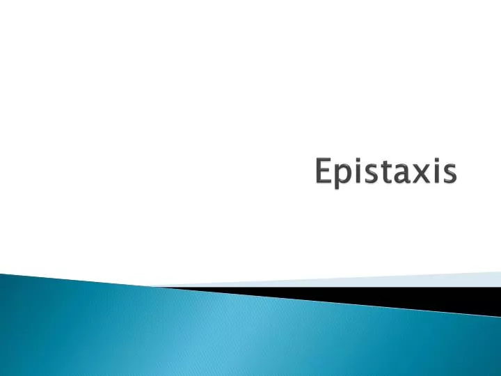 epistaxis