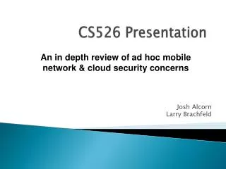 CS526 Presentation