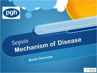 Sepsis Mechanism of Disease