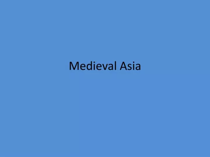 medieval asia