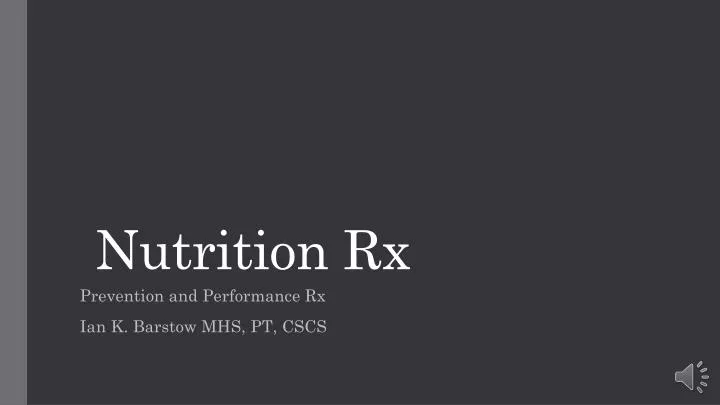 nutrition rx