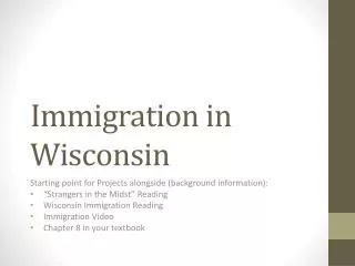 Immigration in Wisconsin