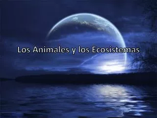 los animales y los ecosistemas