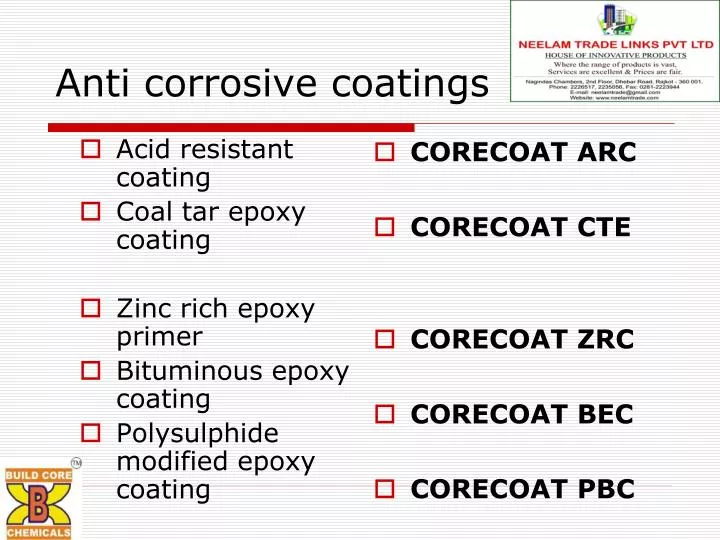 anti corrosive coatings