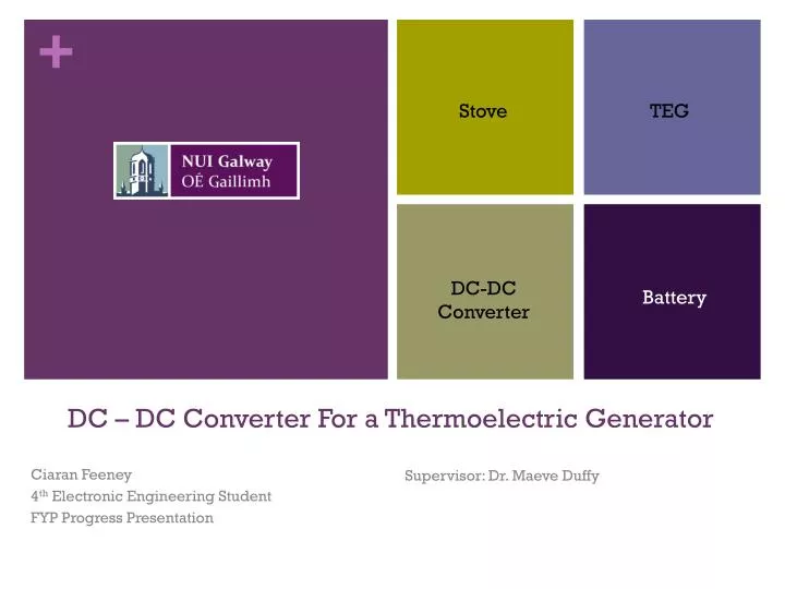 dc dc converter for a thermoelectric generator