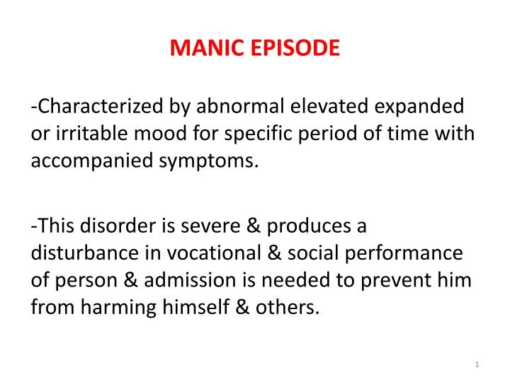 manic episode