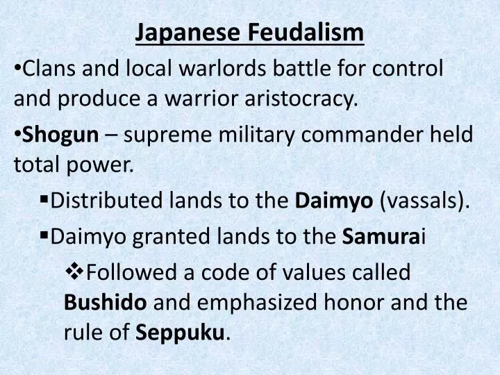 japanese feudalism