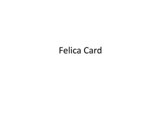 Felica Card