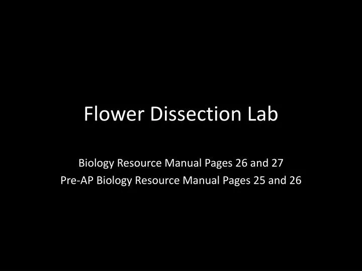 flower dissection lab