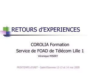 retours d experiences
