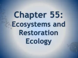 Chapter 55: Ecosystems and Restoration Ecology