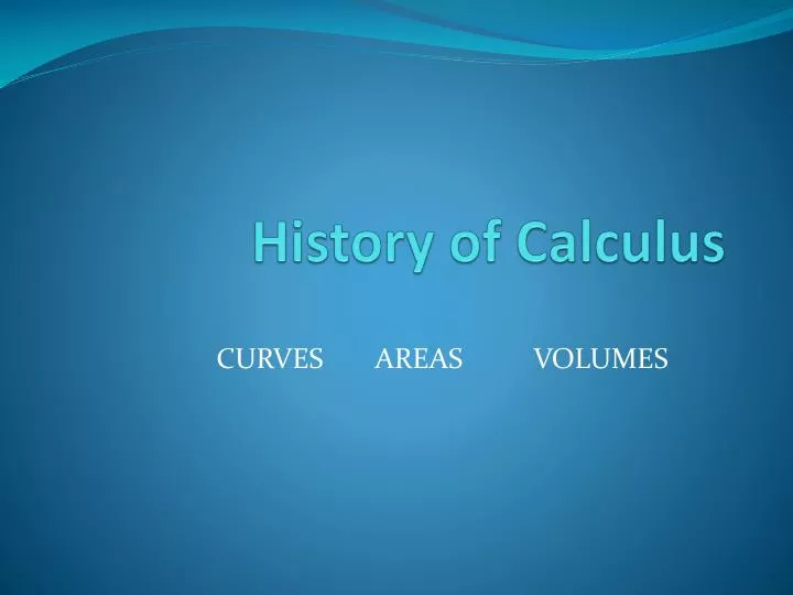 history of calculus