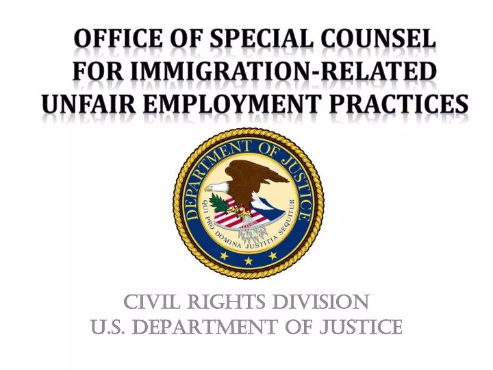 office of special counsel for immigration related unfair employment practices