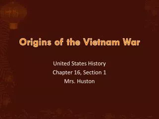 Origins of the Vietnam War