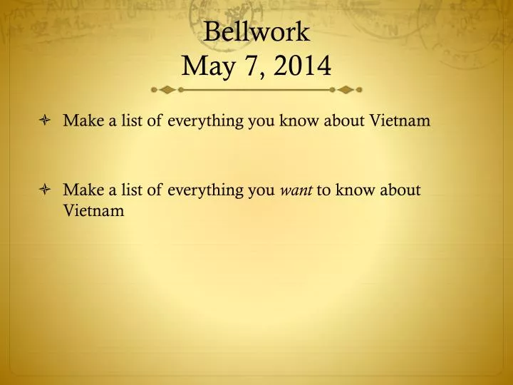bellwork may 7 2014