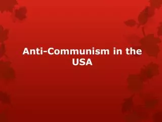 Anti-Communism in the USA
