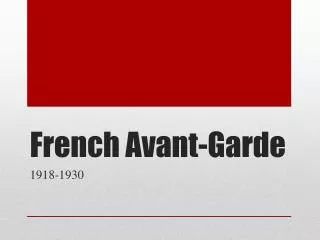 French Avant-Garde