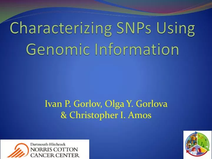 characterizing snps using genomic information