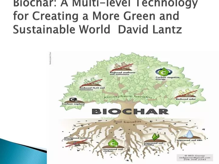 biochar a multi level technology for creating a more green and sustainable world david lantz